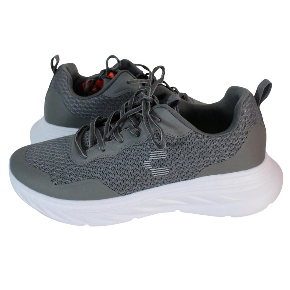 Charly Mens 11.5 Gray Mesh Low Top Lace Up Athletic Running Walking Sneakers New